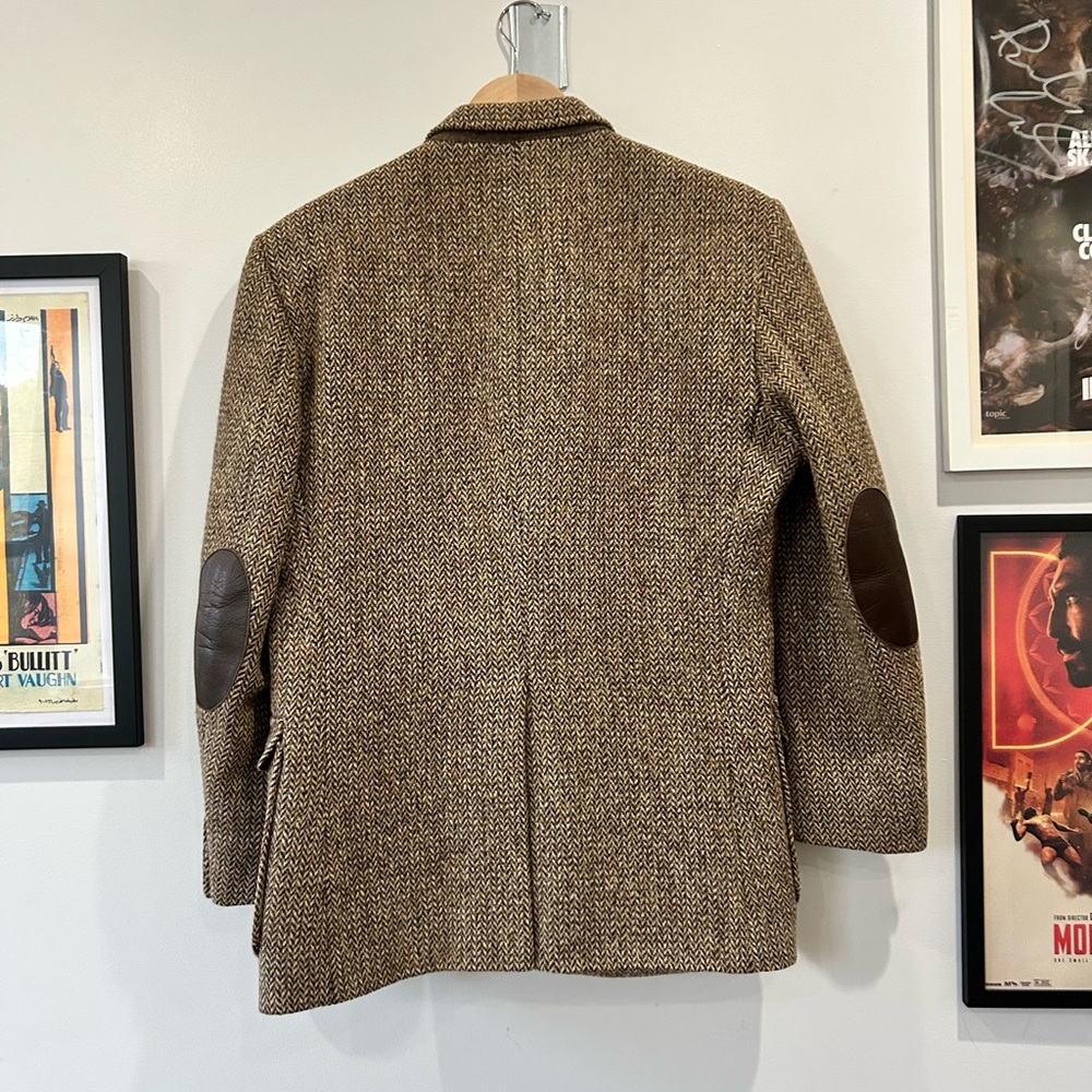 Classic Herringbone Brown Blazer - image 2